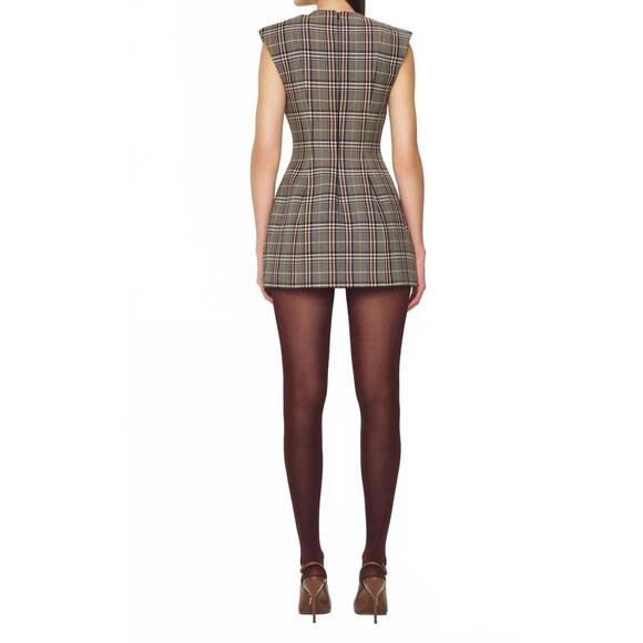 NEW RONNY KOBO wolverton fit-and-flare dress in brown - Picture 3 of 4